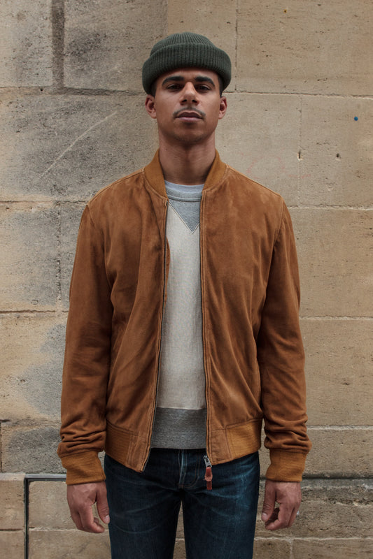 Bomber Goat Suede - Cognac