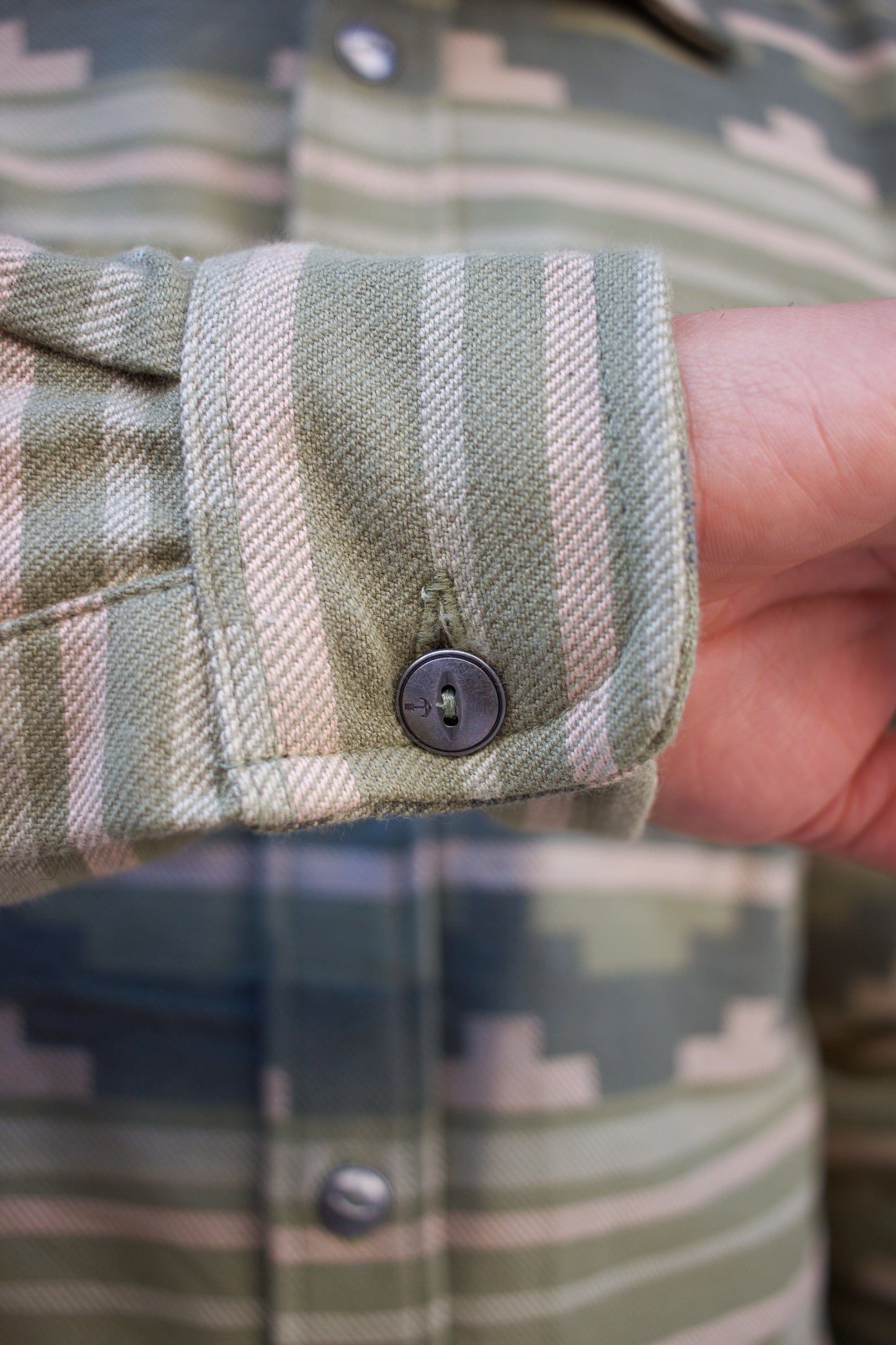 Salton Shirt - Green Jacquard