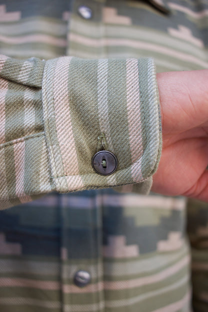 Salton Shirt - Green Jacquard