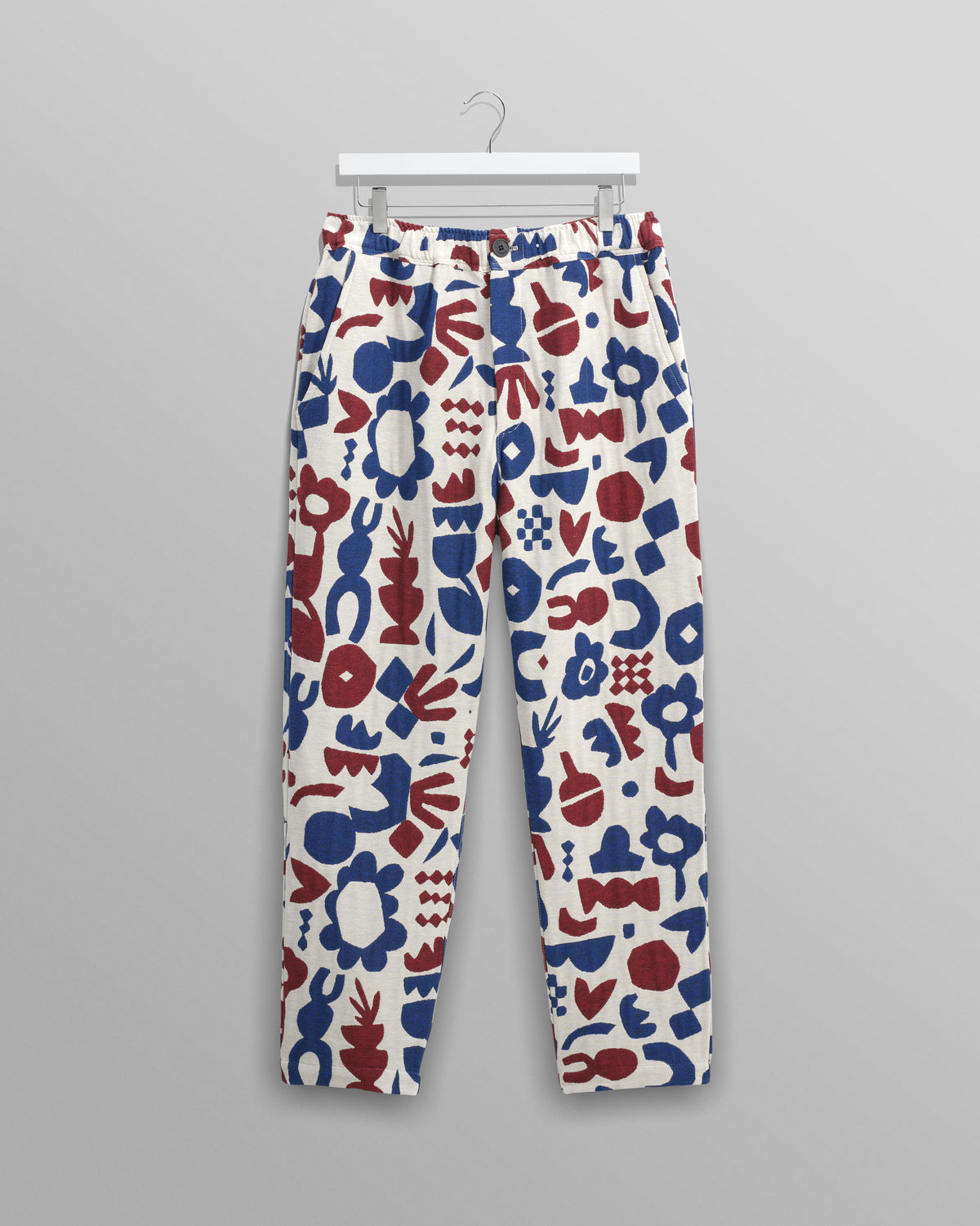 Kurt Trouser Spin Jacquard - Red / Blue