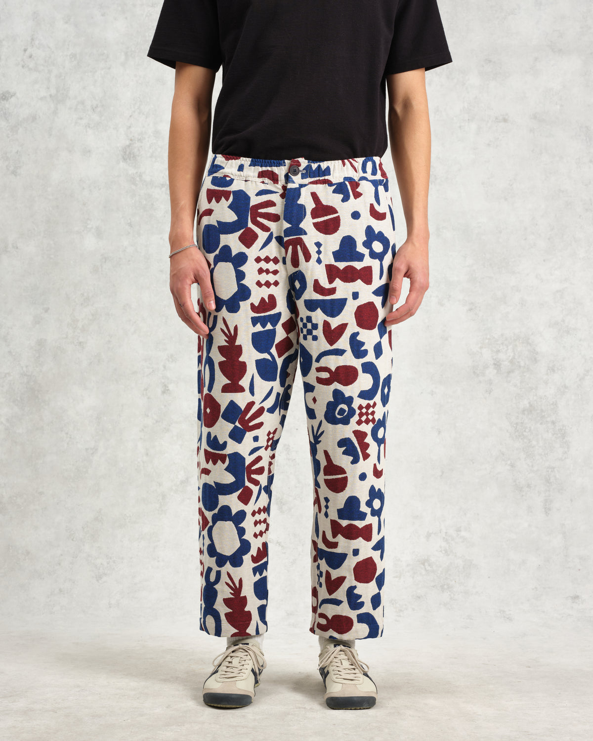 Kurt Trouser Spin Jacquard - Red / Blue