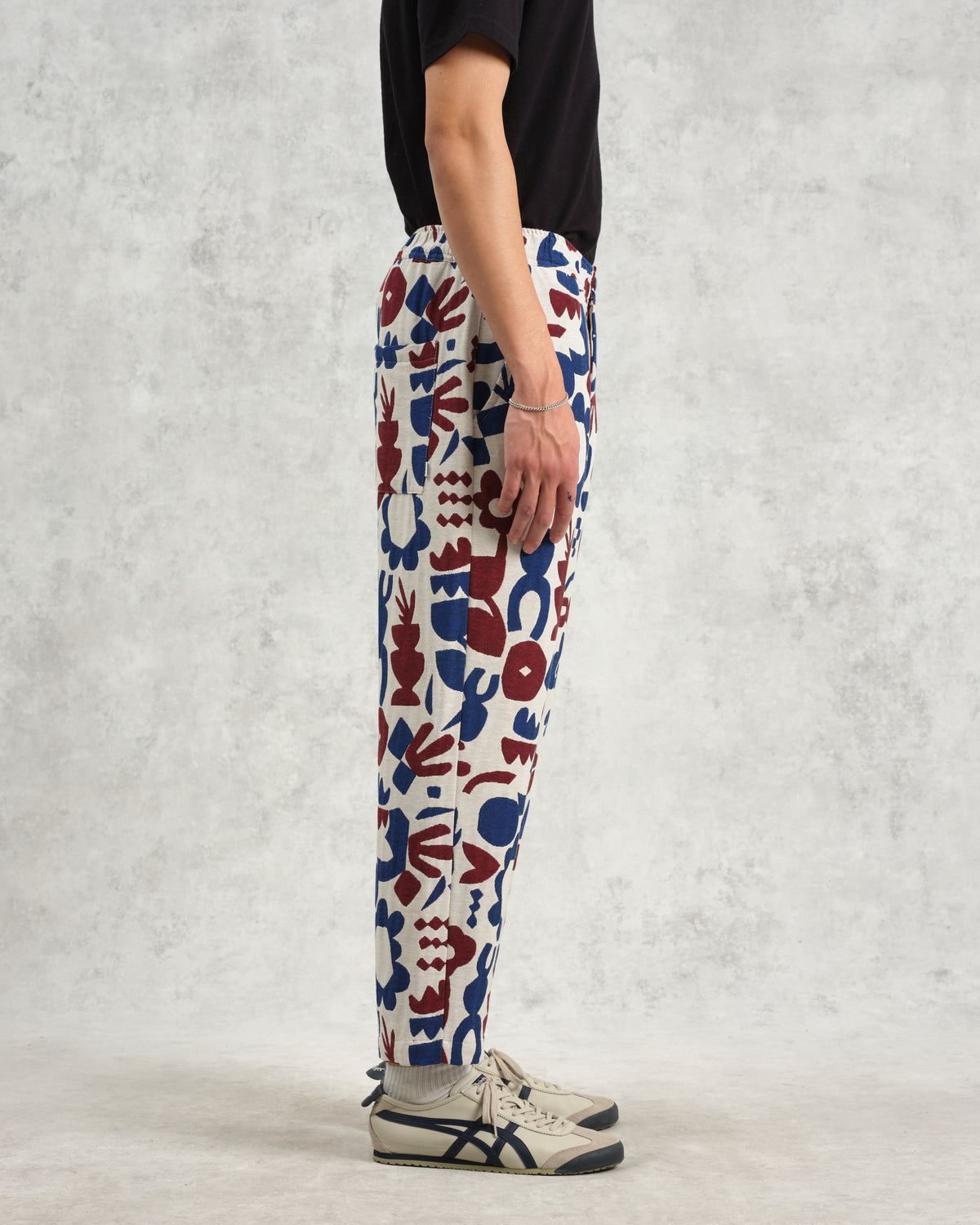 Kurt Trouser Spin Jacquard - Red / Blue
