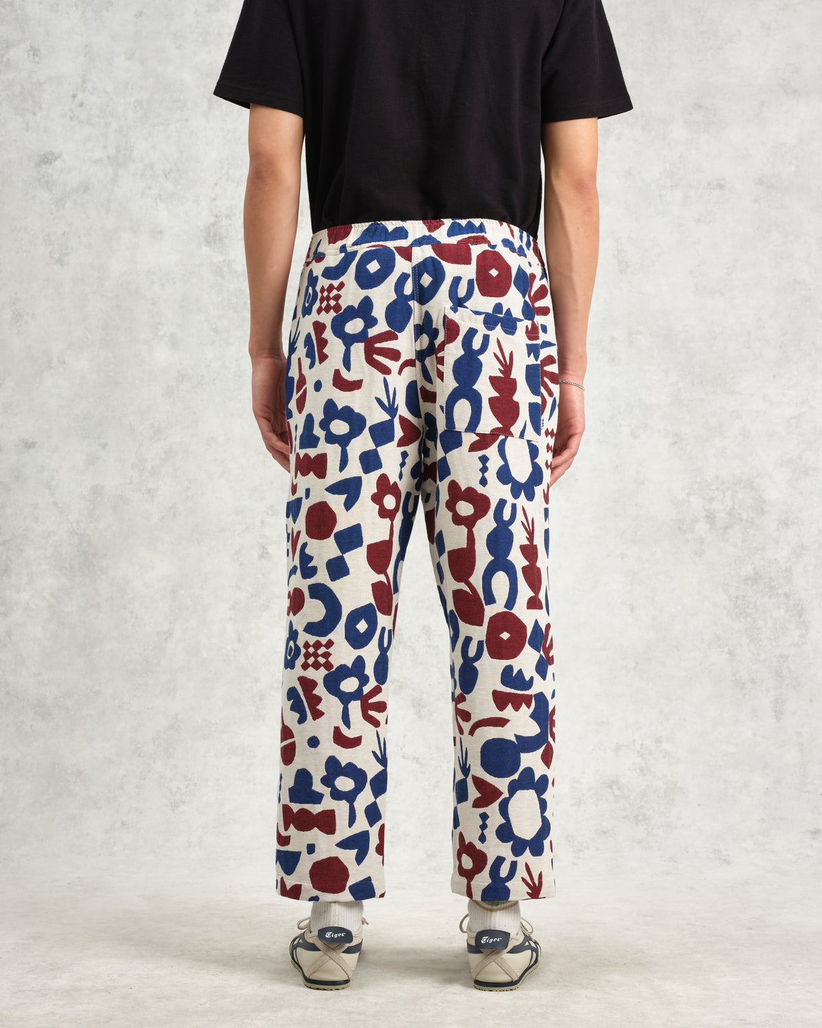 Kurt Trouser Spin Jacquard - Red / Blue