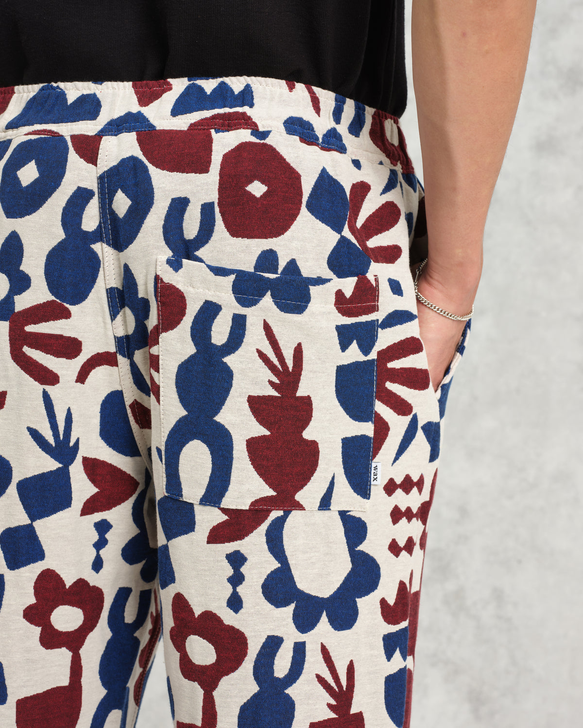 Kurt Trouser Spin Jacquard - Red / Blue