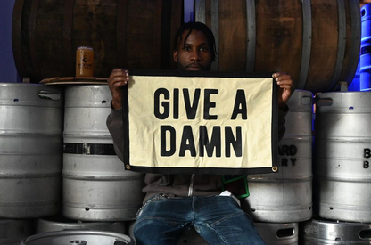 Wool Banner Made In USA - Give A Damn