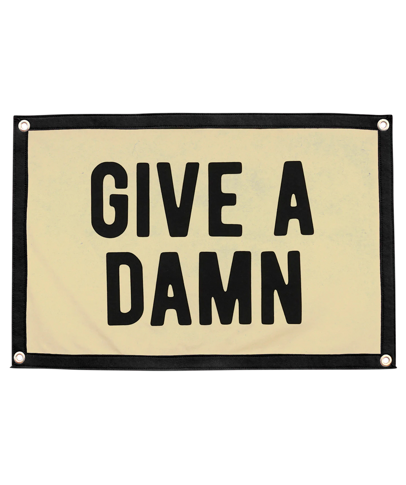Wool Banner Made In USA - Give A Damn