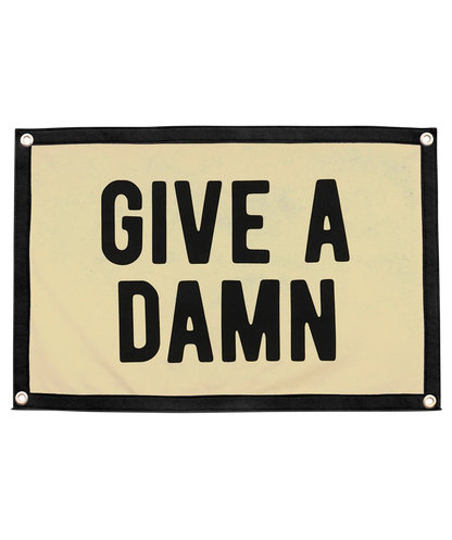 Wool Banner Made In USA - Give A Damn