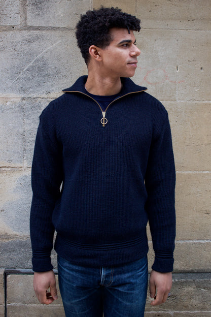 Skipper Sweater Virgin Wool - Ink Blue