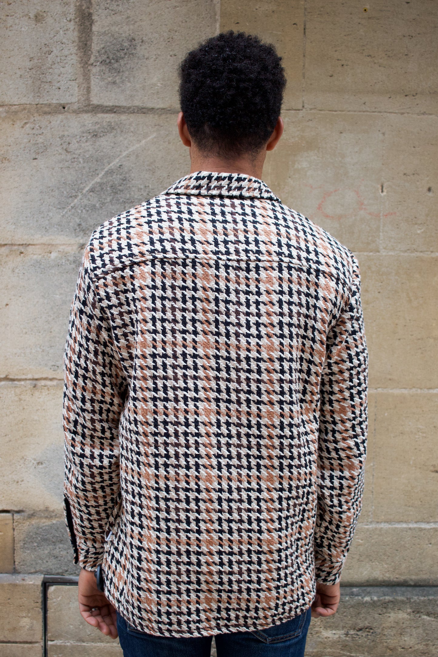 Whiting Overshirt Houndstooth Weave - Natural