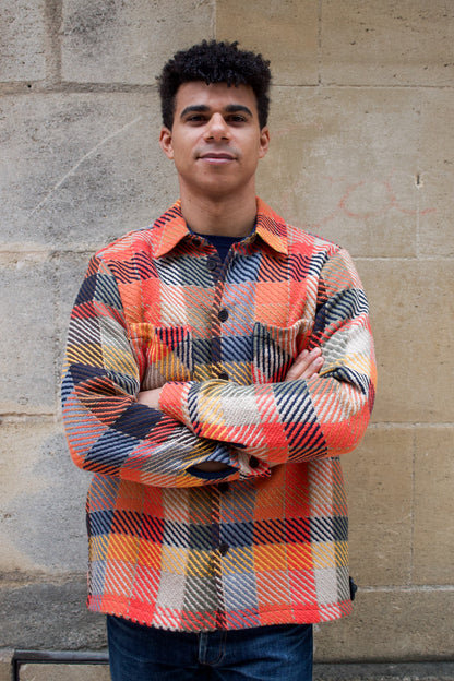 Whiting Overshirt Pike - Check Orange / Multi