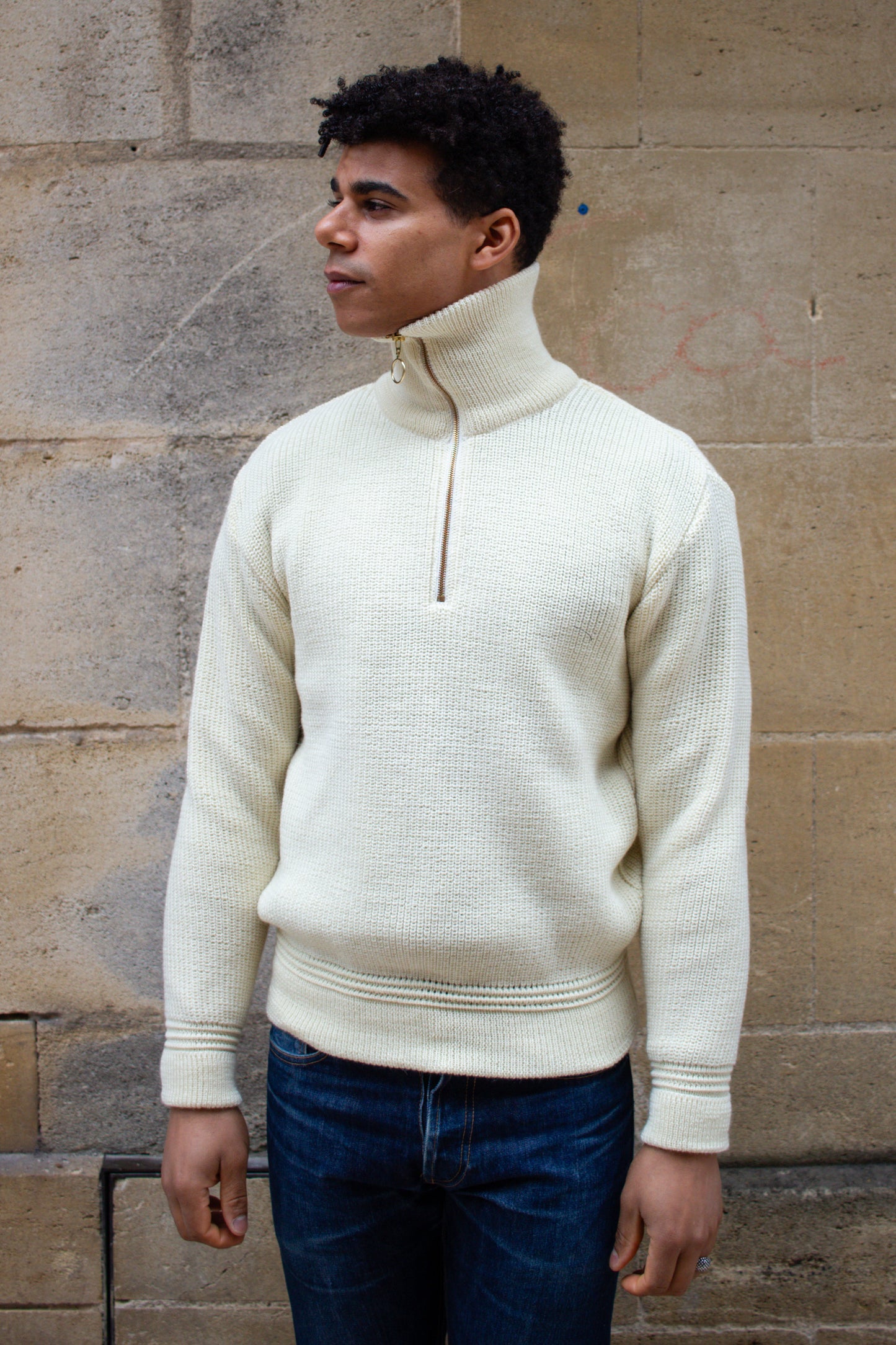 Skipper Sweater Virgin Wool - Seashell