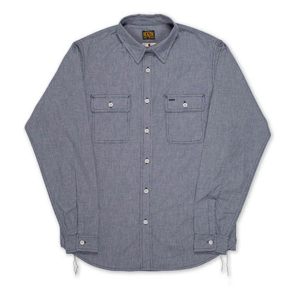 BWS-06 Worker Shirt - 6oz Navy Houndstooth