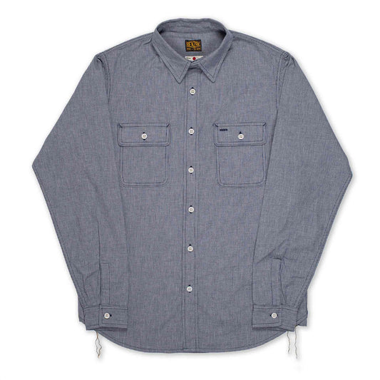 BWS-06 Worker Shirt - 6oz Navy Houndstooth