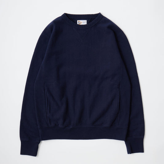 V Gusset Crewneck Sweat - 16oz HW French Terry - Navy