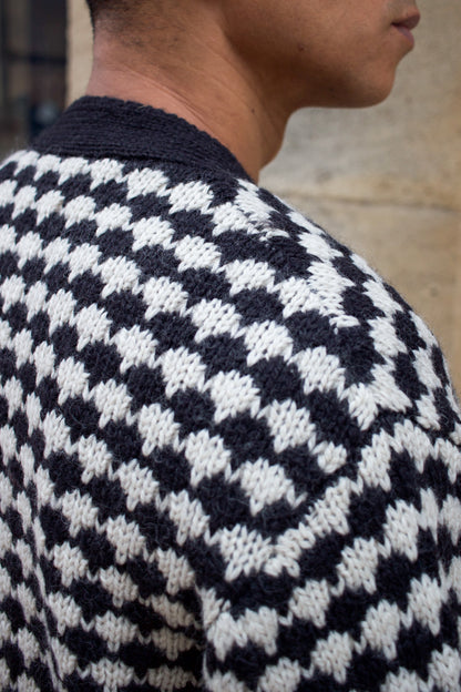 Walker Cardigan Bubble - Knit Black / Ecru