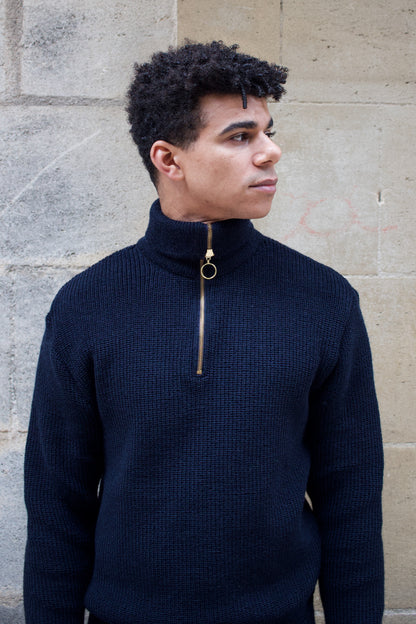 Skipper Sweater Virgin Wool - Ink Blue