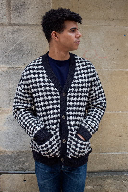 Walker Cardigan Bubble - Knit Black / Ecru