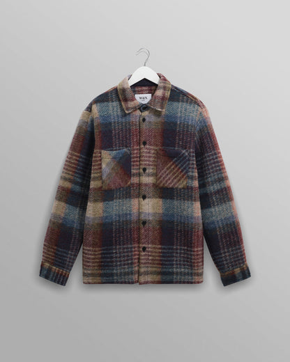 Whiting Overshirt Wool Blend - Check Blue / Multi