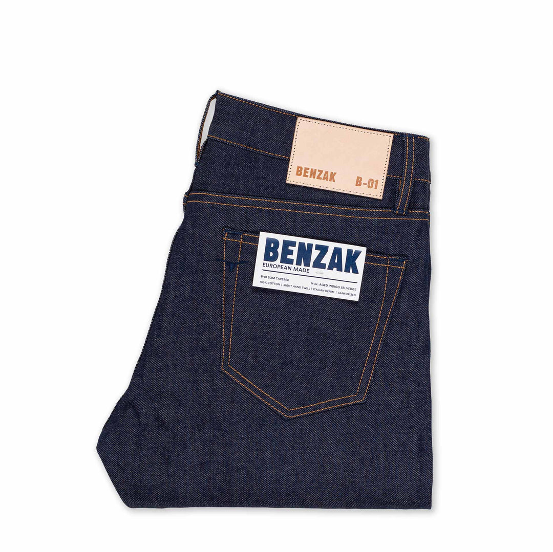 B-01 Slim - 14oz. Aged Indigo Selvedge