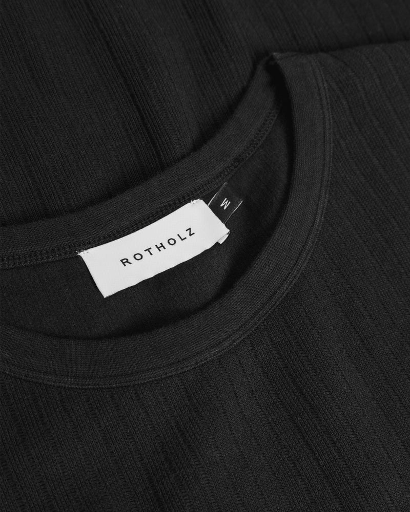 Heavy Ribbed Tee - True Black