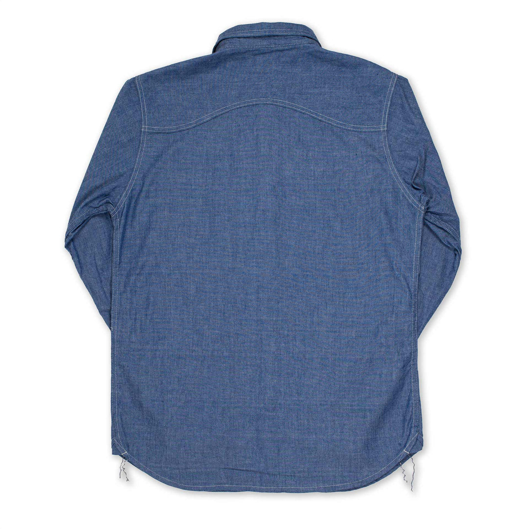 BWS-07 Serviceman Shirt - 5oz Mid Indigo Chambray