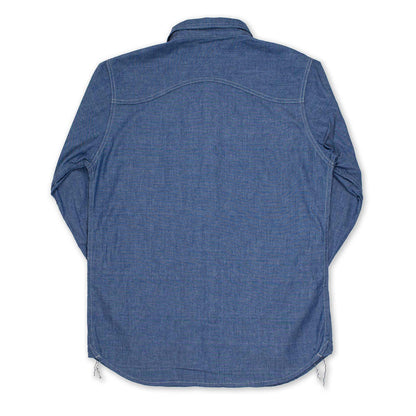 BWS-07 Serviceman Shirt - 5oz Mid Indigo Chambray