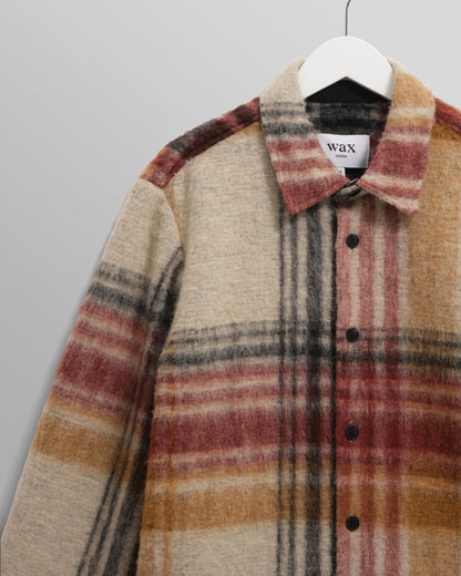 Nolan Overshirt Wool Blend - Check Natural / Multi