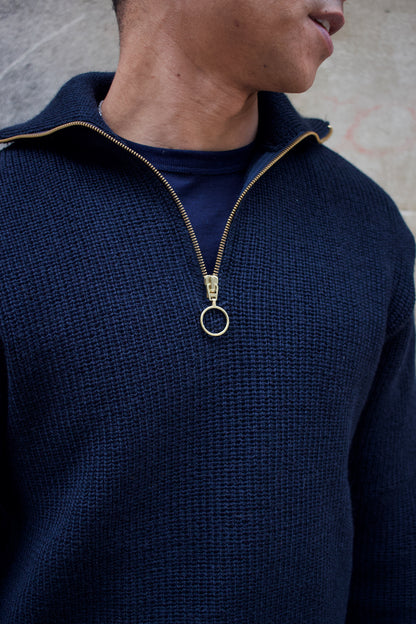 Skipper Sweater Virgin Wool - Ink Blue