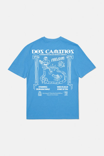 Dos Caminos Tee - Plain Blue