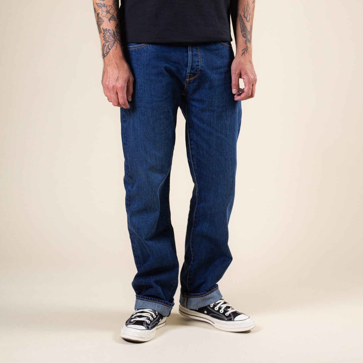 B-07 Relaxed Straight - 13.5oz. Stonewashed Selvedge