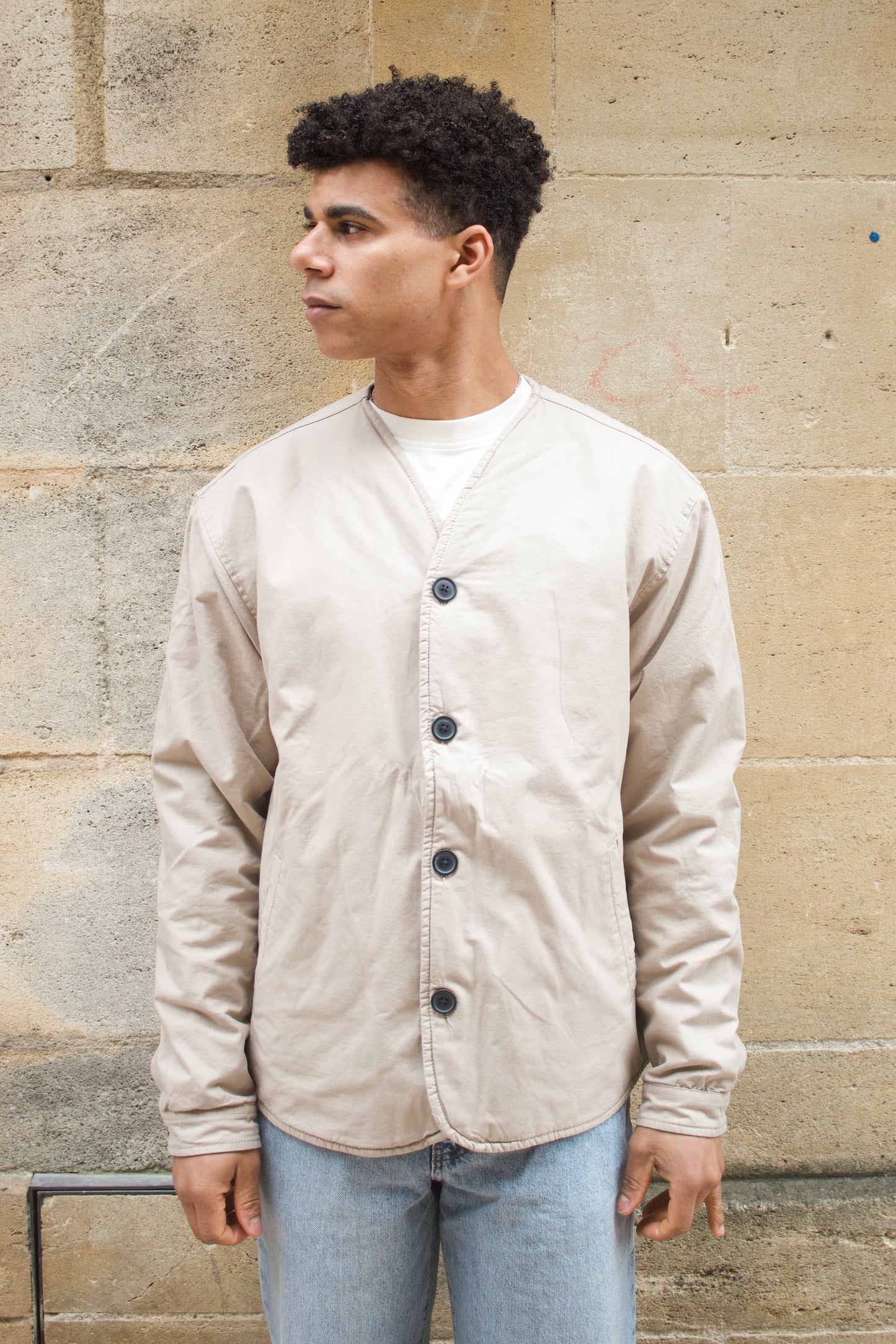 Cardigan Jacket Lined - Light Beige