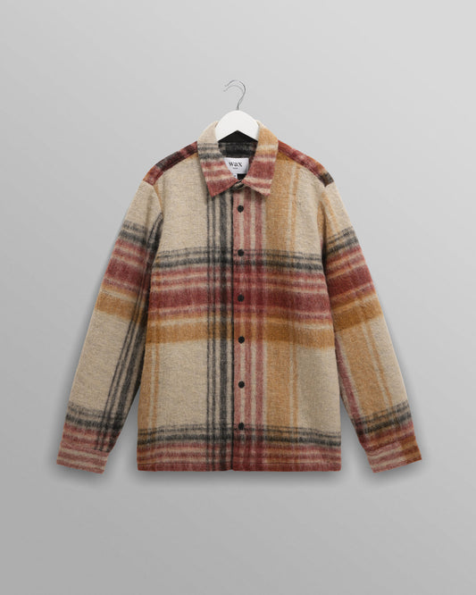 Nolan Overshirt Wool Blend - Check Natural / Multi