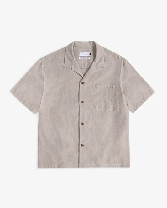 Bowling Shirt - Beige Stripes