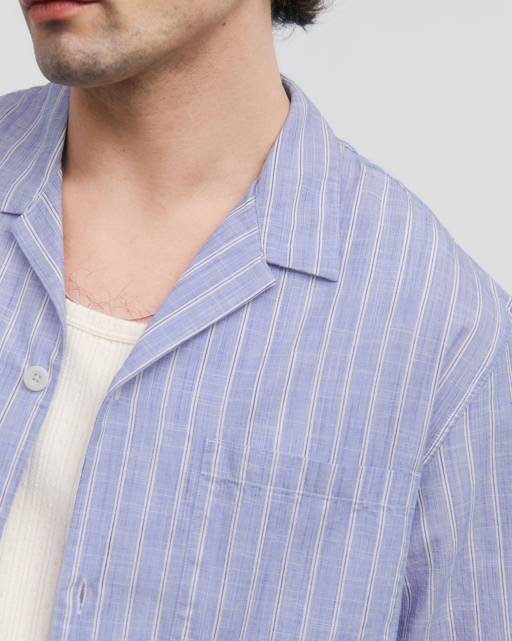 Bowling Shirt - Blue Stripes