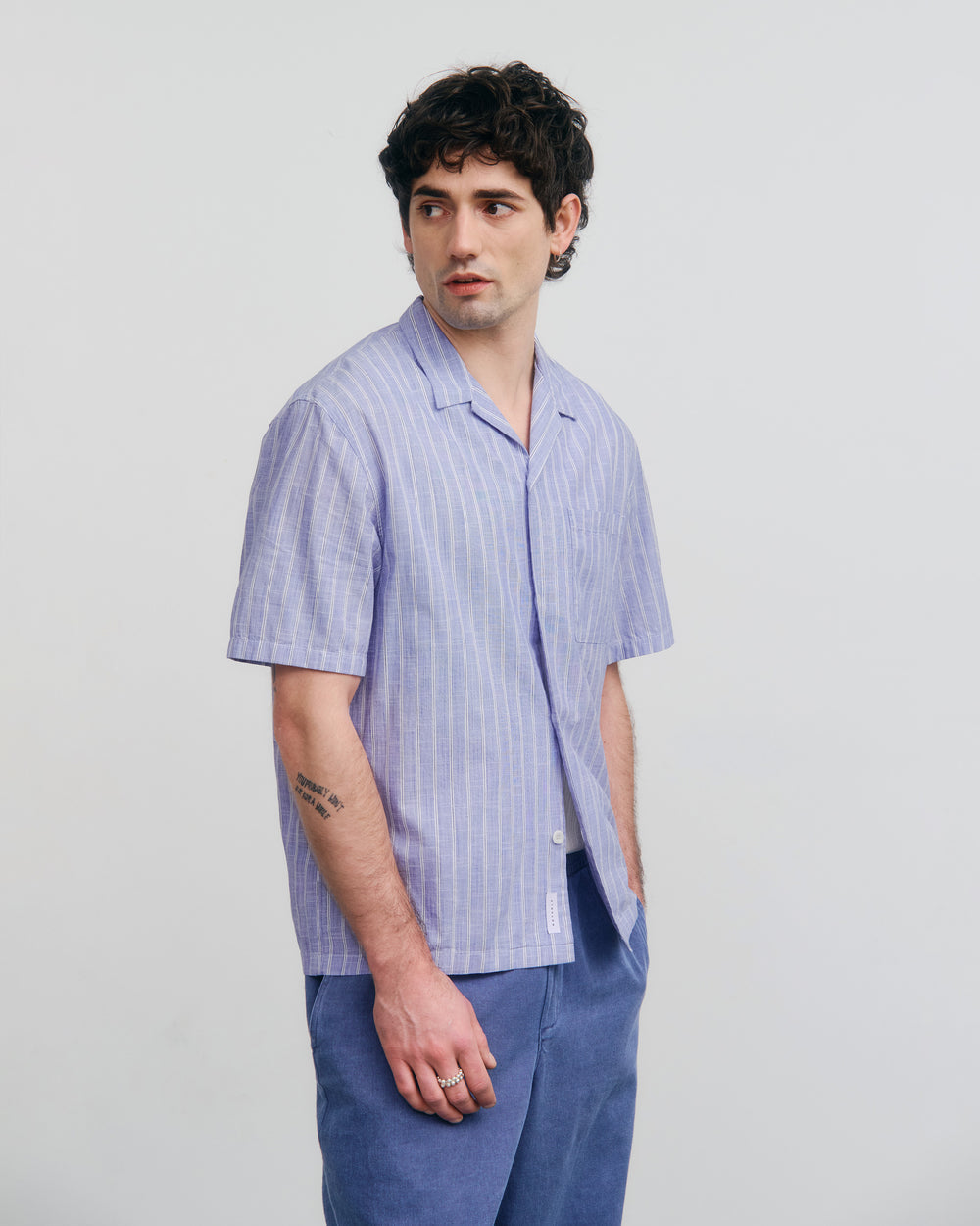 Bowling Shirt - Blue Stripes