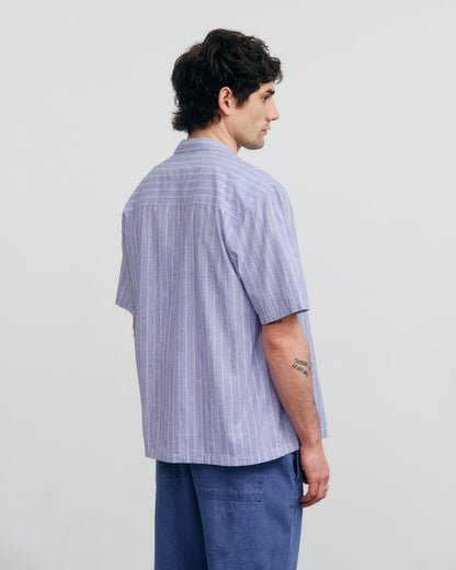 Bowling Shirt - Blue Stripes
