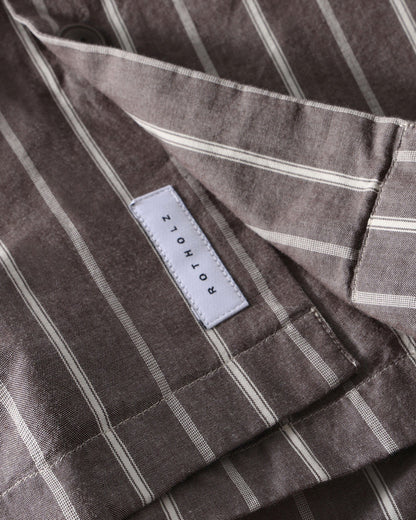 Bowling Shirt - Brown Stripes