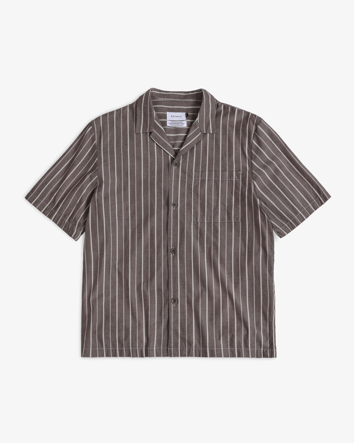 Bowling Shirt - Brown Stripes
