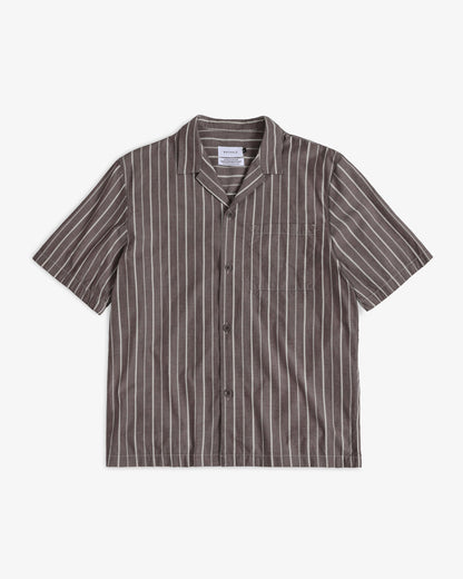 Bowling Shirt - Brown Stripes