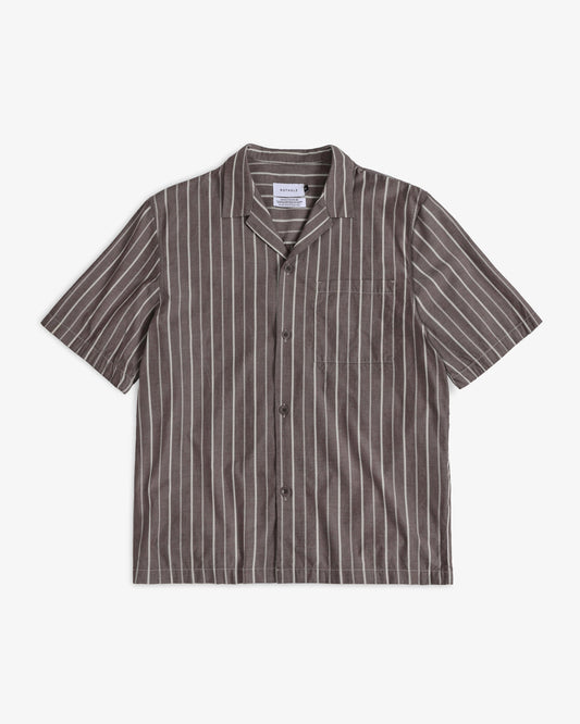 Bowling Shirt - Brown Stripes