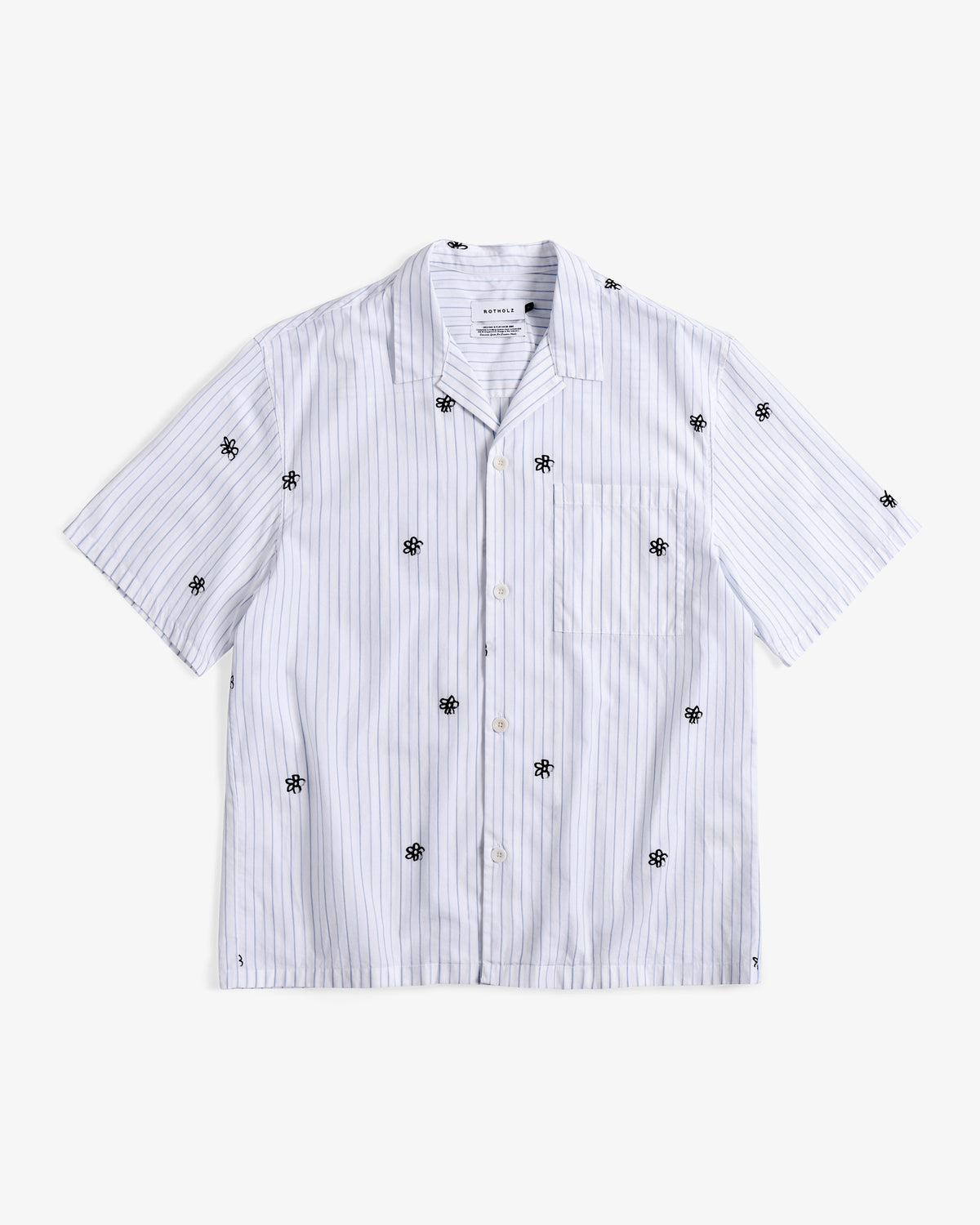 Bowling Shirt - Flower Stripes