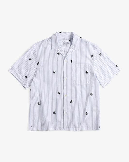 Bowling Shirt - Flower Stripes