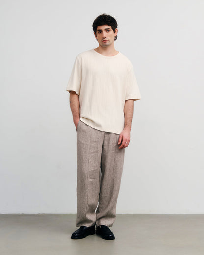 Ribbed Tee - Natural Undyed