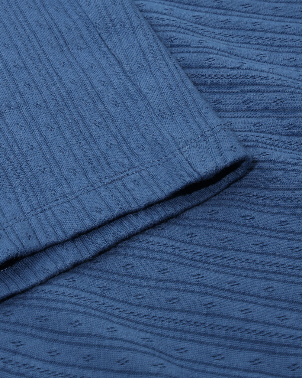 Ribbed Tee - Ocean Blue
