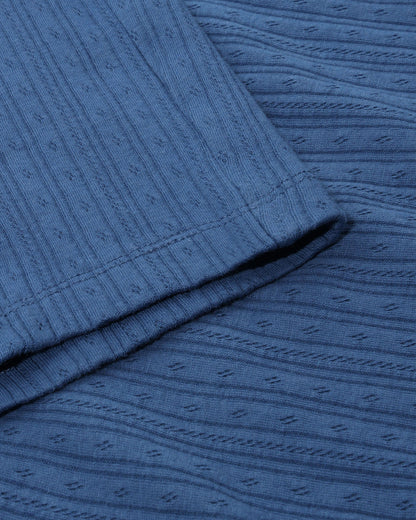 Ribbed Tee - Ocean Blue