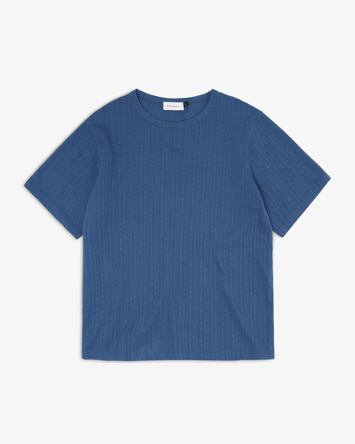 Ribbed Tee - Ocean Blue