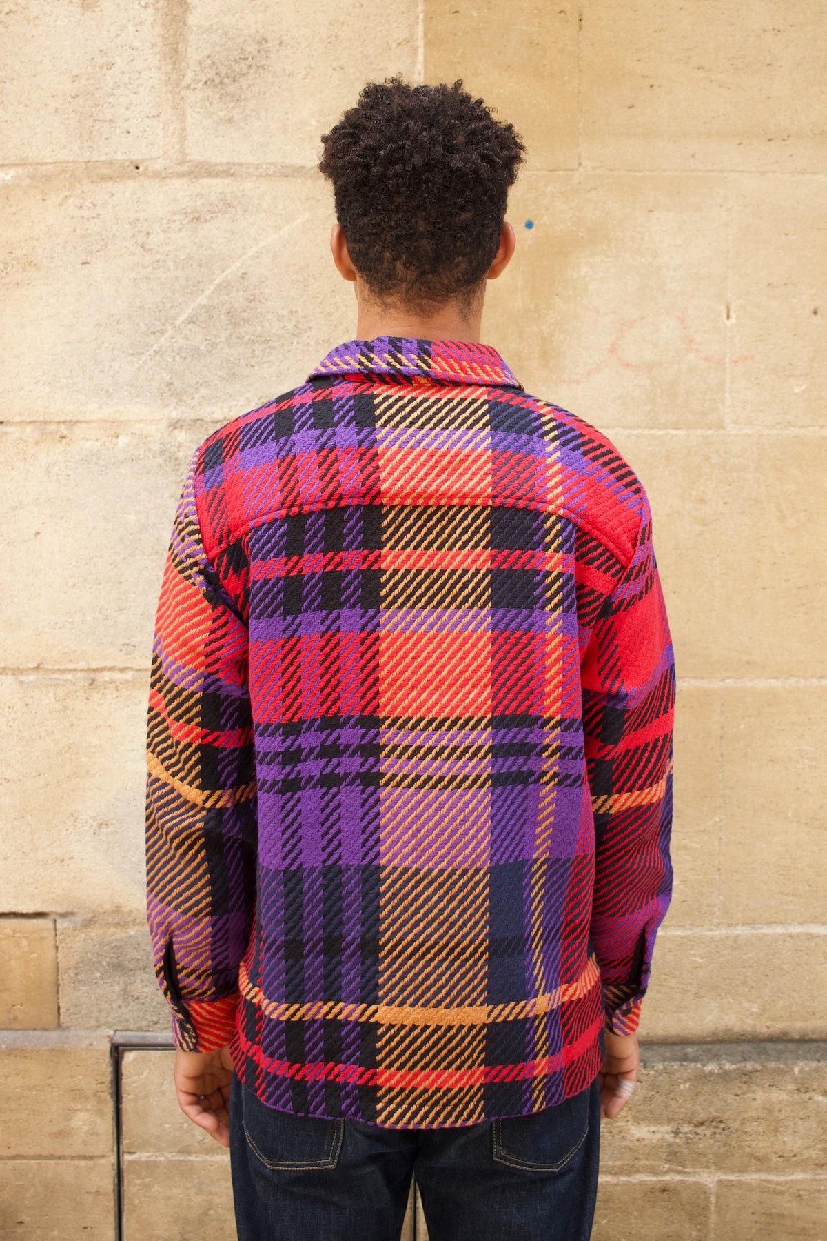 Whiting Overshirt - Bold Check - Purple/Red