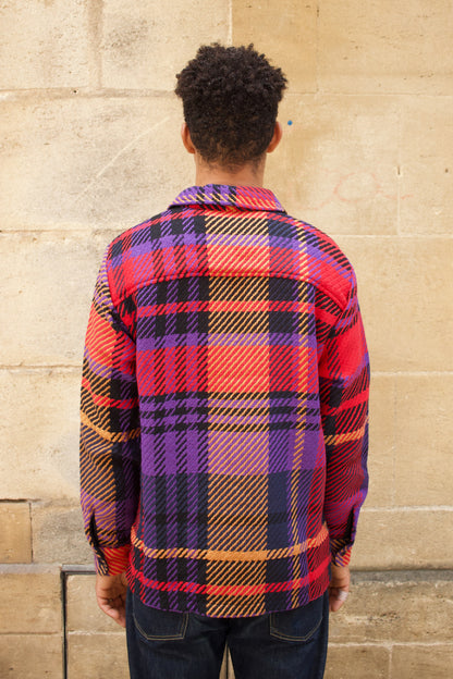 Whiting Overshirt - Bold Check - Purple/Red