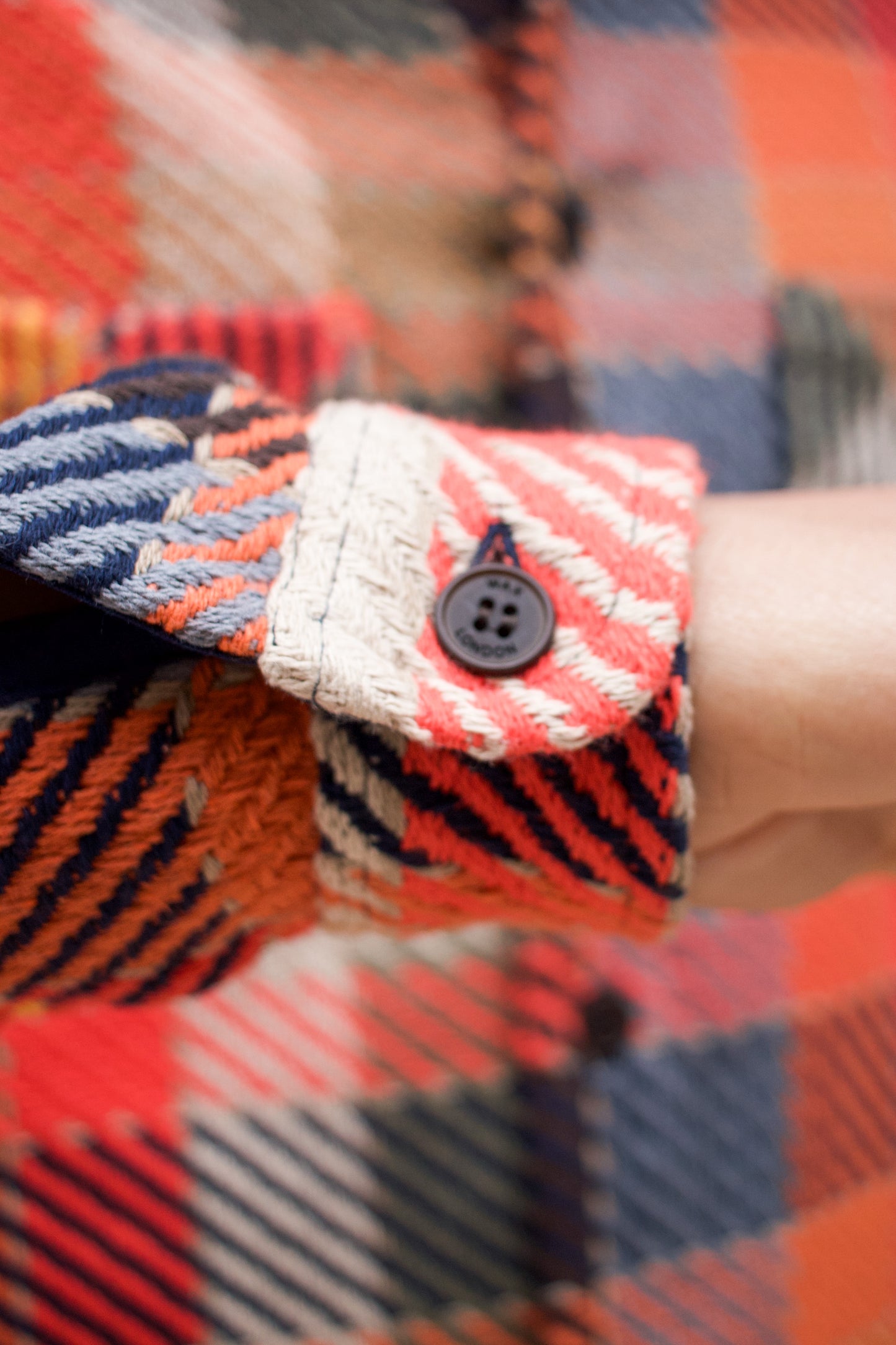 Whiting Overshirt - Pike Check - Orange/Multi