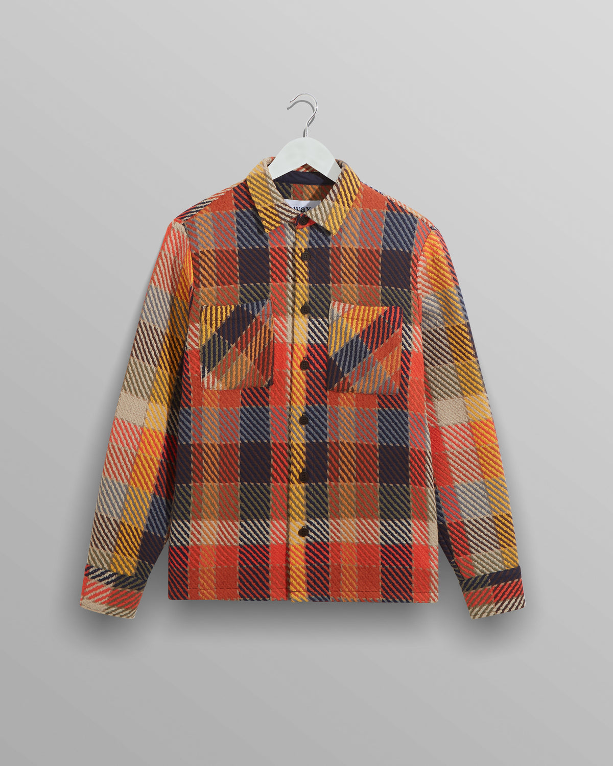 Whiting Overshirt - Pike Check - Orange/Multi